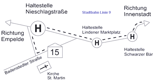 Anfahrtkarte zur Hausarztpraxis Ärzte für Alles in Hannover Linden